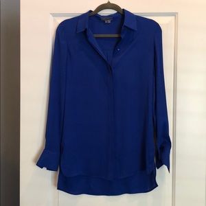 Vince button up high/low blouse